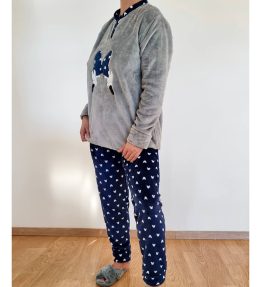 ŽENSKA PIŽAMA CHEESY siva