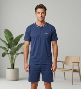 PIŽAMA ANŽE temno modra