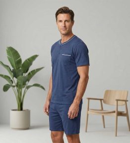 PIŽAMA ANŽE temno modra